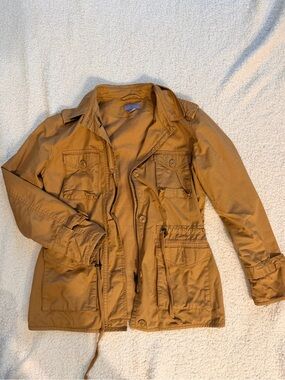 Laura Scott Tan Button-Front Jacket